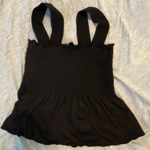 Small black peplum tank top